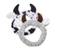 MUSISALY 2pièces Bandeaux Maquillage Et Soin De Peau Flanelle Lot De Bandeaux Élastiques Pour Femme Et Adolescente Accessoires Esthétiques Pour Lavage Visage Et Spa