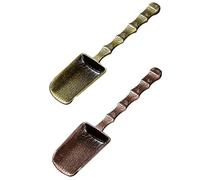 MUSISALY 2pièces Cuillères à Thé Alliage Imitation Cuivre Accessoires pour Cérémonie du Thé Kung Fu pour Usage Quotidien Couleur Aléatoire