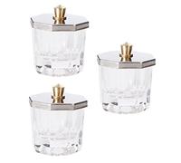 MUSISALY 3 Pièces Coupe octogonale Nail Art nail gel nail primer Liquide pour ongles bol de trempage des ongles gel de construction bol de tasse d'art d'ongle plat d'art d'ongle Un verre