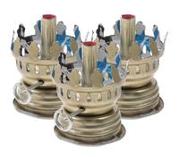 MUSISALY 3 pièces Porte-mèche Verre pour Lampe Pétrole Brûleur de Remplacement Compatible Facile à Installer pour Réparation Lampe à Huile Vintage Éclairage Urgence et Couleur Aléatoire