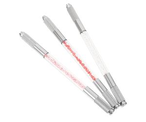 MUSISALY 3 pièces Stylo Sourcils Double Extrémité Cristal Multifonctionnel pour Maquillage Permanent et Tatouage Feutre Sourcils avec Décoration Diamant pour Eyeliner et Camouflage