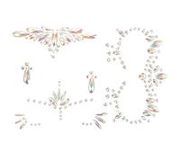 MUSISALY 3feuilles Autocollants De Visage Lumineux Paillettes De Gems Fluo Pour Halloween Et Festivals Autocollants Adhésifs De Maquillage Éclatant Décorations Faciles à Utiliser Pour