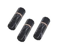 MUSISALY 3pièces Tube à Lèvres Marbré Élégant Tube Vide Créatif Pour Lèvres Chic Mini Format à Neuf Faces Pour Femmes Et Filles Couleur Noire