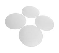 MUSISALY 4 Pièces Base de Chapeau Ronde en Tissu, Base Fascinateur Plate sans Couture, Blanche, Supporte L'impression par Transfert Thermique, pour Projets Créatifs et Mariage, pour Femmes