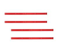 MUSISALY 4 Pièces Rails de Skateboard Plastique Antichoc Rouge Protection Stable et Résistante pour Longboard et Fingerboard Accessoires Professionnels de Sécurité
