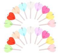 MUSISALY 40pièces Sucettes Résine Cœur Breloques Bonbons Résine Pendentifs Sucettes Forme de Cœur pour Création de Bijoux DIY