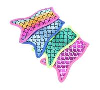 MUSISALY 4pièces Protège Bâtonnets de Glace Isolants Housse Néoprène Fine et Légère à Motif Sirène Créatif Compatible Bâtonnets de Glace et Sucettes Glacées Protection Couleur Aléatoire