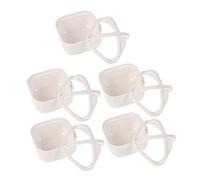 MUSISALY 5 Pièces D'oeufs De Beauté Bouffée Porte- De Salle De Bain Support De Barre De Shampoing Porte-éponge De Maquillage Blanche Abs En Plastique