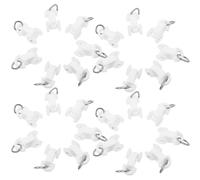 MUSISALY 50 Pièces Galets pour Rails de Rideaux, Galet de Poulie de Rideau, Blanc, Fer et Abs, Compatible Rails en L U, pour Fenêtres et Séparations de Pièce
