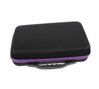 MUSISALY 60 Mallette De Transport Cosmétique Violet Eva Huile pour Diffuseur D'Huiles Essentielles De Transport D'Huile Essentielle D'Huiles en Cuir Verni avec Poignée
