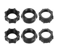 MUSISALY 6pcs Bagues D'adaptation Fixes pour Rotule en Plastique Noir, Support de Téléphone Voiture Angle Réglable, Accessoires Stables et Fiables pour Voiture