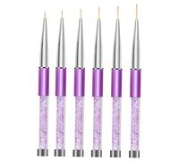MUSISALY 6pcs Stylos Liner Pour Nail Art Outils De Peinture À Ongles Pratiques Pour Domicile Salon