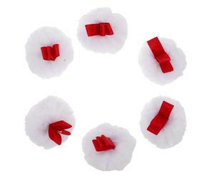 MUSISALY 6pièces Houpette à Maquillage pour Poudre Compacte et Blush Applicateur de Poudre Peluche Douce et Moelleuse pour Usage Quotidien et Professionnel Facile à Nettoyer Ranger