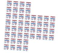 MUSISALY 75feuilles Autocollants De Drapeaux Nationaux Temporaires Imperméables Éphémères Patriotiques Pour Événements Sportifs Faciles à Appliquer Et Résistants à Eau