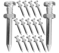 MUSISALY Accessoires pour Chaussures D'aérateur de Gazon 26 Pièces en Métal | Clous Argentés Remplaçables, Usage pour Pelouse et Sol, Lot Stable de 26 Unités
