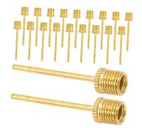 MUSISALY Aiguilles De Pompe à Air Métalliques 20 Pièces Jaune Aiguille pour Pompe à Ballon Gonflage Rapide Football Basketball Volley Rugby