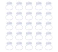 MUSISALY Anneaux Porte-cils 100 Pcs Gobelets à Pigments Outil De Maquillage Professionnel Blanc Pour Extensions De Cils Et Portable Pour Salons De Beauté Et Maquillage à Domicile