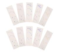 MUSISALY Autocollants de Maquillage Pailletés Visage Imperméables, Lot de 10 Pièces Holographiques Métalliques, Tatouages Temporaires pour Yeux, Accessoires de Maquillage pour Festivals