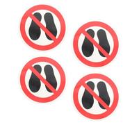 MUSISALY Autocollants de Sécurité 4pcs Panneau D'avertissement « Attention, Ne Pas Marcher » en Vinyle Résistant Pet et Pp pour Surfaces Lisses Acier en Usine
