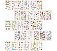 MUSISALY Autocollants de Tatouages Corporels en Pvc, 60 Feuilles, Jolis et Créatifs pour Visage et Corps, Lavables, pour Fête et Loisirs