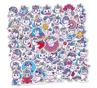 MUSISALY Autocollants Licorne Adorables Étanches En Vinyle Pour Garçon Et Filles Et Adolescents, Lot De 100 Pièces, Décoration Pour Valise, Bouteille D'eau, Skateboard Et Ordinateur Portable