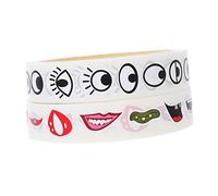 MUSISALY Autocollants Yeux et Bouche Multicolores Garçon et Filles 2 Pièces Papier Écologique DIY Loisirs Créatifs Créativité Fête Anniversaire Décoration Intérieur