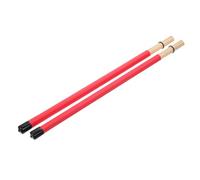 MUSISALY Baguette de Batterie en Bambou Rouge, Paire de Pilons pour Percussion Son Doux et Uniforme, Accessoire Professionnel pour Instrument de Percussion