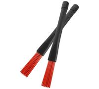 MUSISALY Balai de Batterie Jazz 1 Paire en Nylon et Silicone avec Confortable et Antidérapant, Brosse Télescopique Stable pour Percussionnistes Débutants et Professionnels