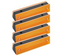 MUSISALY Balises de Signalisation Routière Rectangulaires Réfléchissantes Double Face 4 Pcs Marqueurs Jaunes Haute Visibilité pour Chaussée Délinéateurs de Garde-Corps Adaptés Routes et