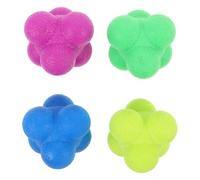 MUSISALY Balles de Réaction Hexagonales Structure Dynamique pour Améliorer la Coordination Œil-Main Lot de 4 en TPR pour Entraînement Multisport Hockey Tennis en Salle de Sport