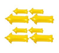 MUSISALY Ballons Flèche en Aluminium Jaune et Ballons Blancs en Latex Kit 8 Pièces pour Décoration Anniversaire Mariage et Fête Repères Directionnels