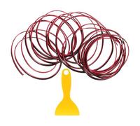 MUSISALY Bande de Garniture Décorative Intérieure Voiture Ligne Moulure Flexible Porte et Tableau de Bord Compatible Couleur Rouge Électroplacée