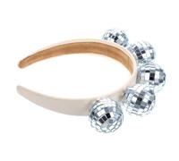 MUSISALY Bandeau boule Disco hair charms hair toppers strip led party light strip bandeau en rotin bandeau noir Décorations de fête bandeau décoratif de fête cerceau de cheveux Plastique