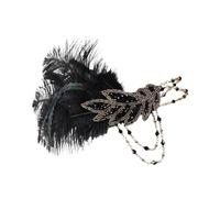 MUSISALY bandeau de hair charms hair toppers accessoires de déguisements coiffe plume bandeau strass Bandeau performant bandeaux bandeau à clapet décor de tête de fête la plume Black