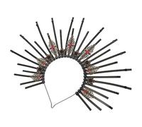 MUSISALY Bandeau Halo Pour Cheveux Noir Accessoire De Déguisement Halloween Pour Femmes Coiffe De Carnaval Légère Et Confortable Bandeaux Cosplay Pour Adultes Accessoire De Fête Unique