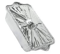 MUSISALY Barquette Aluminium avec Couvercle 2500ml Résistant Haute Température pour Cuisson et Rôtissage Four, Rangement Pratique Couleur Argenté