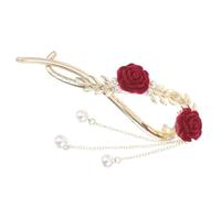 MUSISALY Barrette à Cheveux pour Femmes Fleur de Rose Et Pompon Outils de Coiffure pour Le Coiffage