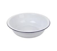 MUSISALY Bassine à Laver en Émail Blanc Grosse Capacité Cuisine Rétro Élégante et Simple Vintage Construction Épaisse et Robuste, Bol Polyvalent