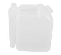 MUSISALY Bidon D'huile Mélange pour Tronçonneuse 4l en Pp Blanc, Facile à Nettoyer Stocker, Réservoir de Carburant Double Bec Verseur pour Dosage Précis