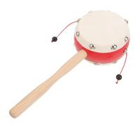 MUSISALY Bois Traditionnel à Secouer pour Bébé Garçon et Fille, Petit Tambour à Main en Bois Naturel Peau de Mouton, D’éveil Musical pour Garçon et Filles en Bas Âge, Usage Intérieur