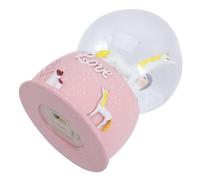 MUSISALY Boîte à Musique Licorne en Résine Rose Petit Format Décoration de Bureau et Chambre Boule à Neige Musicale pour Mariage et Fête Accessoire Photo et Pièce Maîtresse Maison