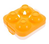 MUSISALY Boîte à Œufs en Plastique Réutilisable Orange, Design Gain de Place, 4 Compartiments pour Œufs de Canard et D'oie, pour Marchés Fermiers et Usage Domestique