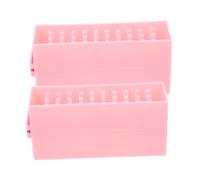 MUSISALY Boîte de la tête de meulage para forets clous peu colle ponçage organisateur d'affichage de forets à ongles mallette de rangement pour forets à ongles pp rose