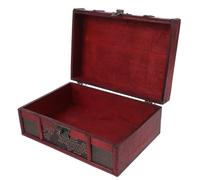 MUSISALY Boîte de Rangement Décorative pour Bible Vintage en Bois Massif, Petite Taille Serrure, Étui Porte-livres Bibliques pour Collection et Bureau, Coffret Rectangulaire Antique