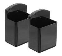 MUSISALY Boîte de Rangement Murale pour Télécommande, Lot de 2, Abs Noir