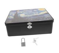 MUSISALY Boîte De Rangement Tôle Vintage Avec Serrure Et oîte Métallique Décorative Compacte Pour Bijoux Et Petits Objets Organisateur De Bureau Pratique Et Léger