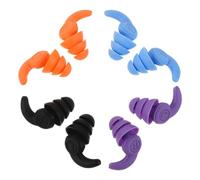 MUSISALY Bouchons D'oreille en Silicone Réutilisables pour Natation et Bain, Étanches et Confortables, 4 Paires pour Adultes, Protection L'eau Lors des Sports Nautiques