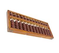 MUSISALY Boulier Mathématique en Bois 7 Perles 13 Colonnes pour Garçon et Filles Outil d'apprentissage des Mathématiques Abaque Arithmétique Traditionnel en Bois Couleur Café Éducatif