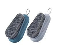 MUSISALY Brosse à Ongles Multi-usages Lot De 2 Pièces Tailles Standard Poils Souples Brosse Réutilisable Pour Nettoyage Des Ongles Et Mains Usage Quotidien Couleurs Bleu Foncé Et Gris