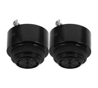 MUSISALY Buzzer électronique avertisseur sonore continu SFM380 12V/24V, 2 pièces, Montage sur Panneau, tonalité Continue, boîtier Plastique, pour Machines et Panneaux de contrôle